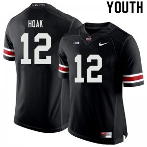 Youth Ohio State Buckeyes #12 Gunnar Hoak Black Nike NCAA College Football Jersey Stability JRO3244UQ